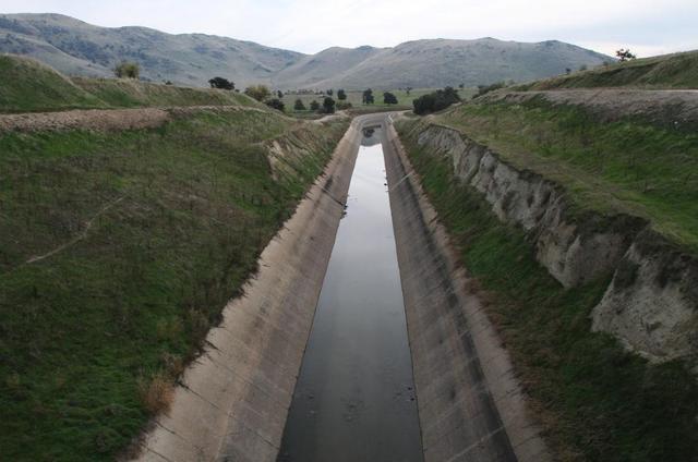 The Friant-Kern Canal winds towards the Valley from Pine Flat Reservoir east of Fresno, CA. on Tuesday, November 30, 2010.